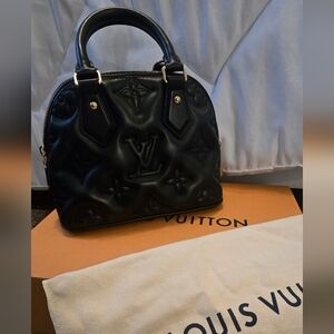 Louis Vuitton Black Embossed Satchel
